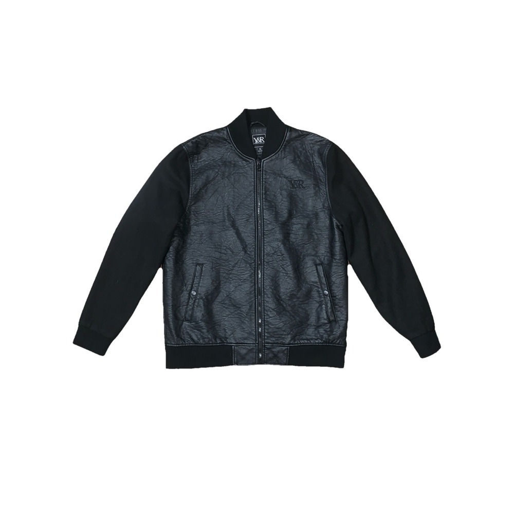Young & Reckless Bomber jacket Men's XL Y&R black full zip Streetwear casual